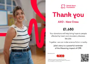 british heart foundation - axo new cross donation
