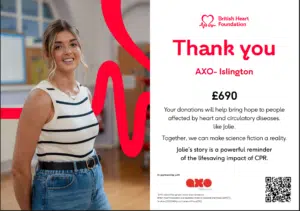 british heart foundation - axo islington donation