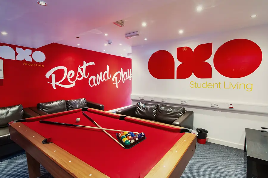 Common areas at Paradise Student Village: Games room